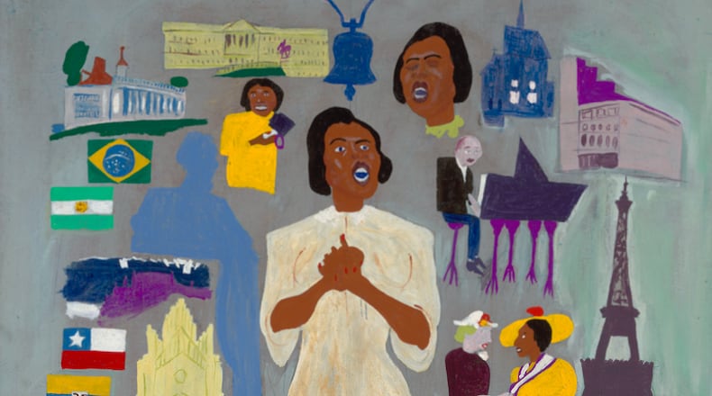 William H. Johnson's oil paintings of famous people will come to the Dayton Art Institute. This is Marian Anderson, about 1945, oil on paperboard. All works from Smithsonian American Art Museum, Gifts of the Harmon Foundation/CONTRIBUTED