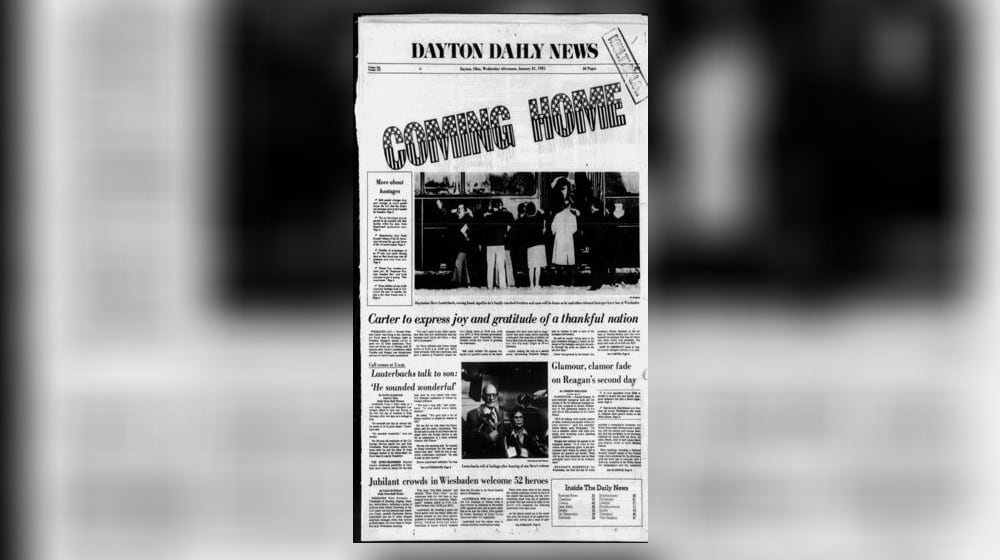 The Dayton Daily News front page of Jan. 21, 1981.