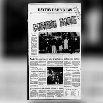 The Dayton Daily News front page of Jan. 21, 1981.