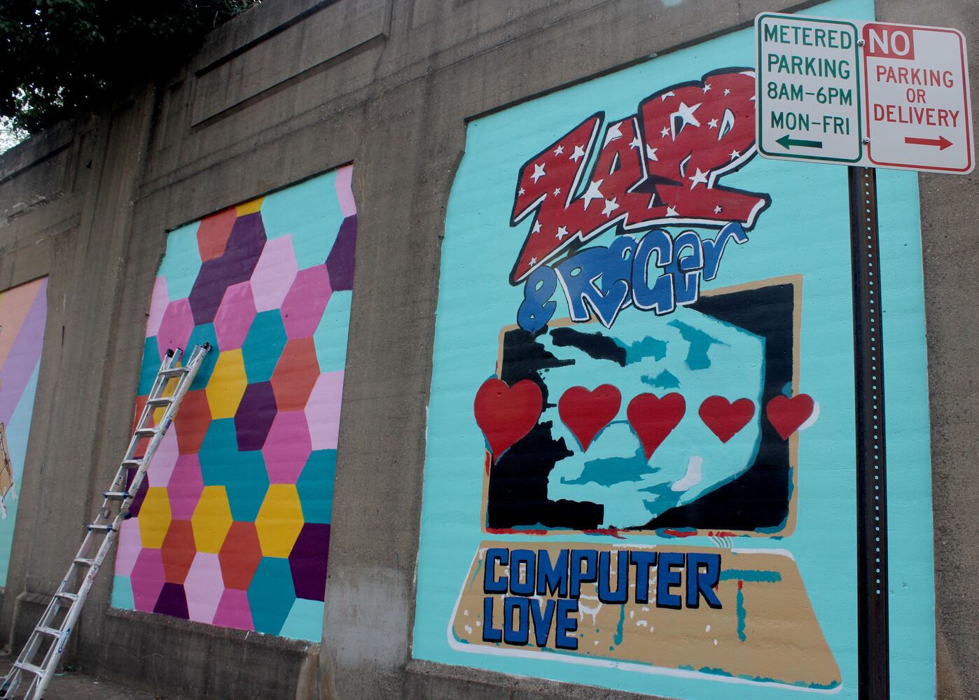 Photos: this Dayton wall is getting funky