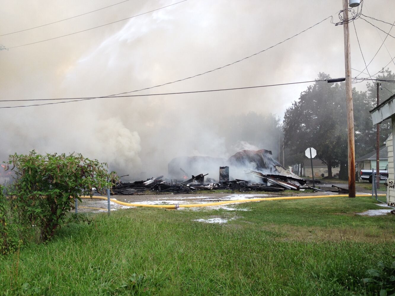 Fire at abandoned Piqua Ice Plant, Aug. 22, 2014
