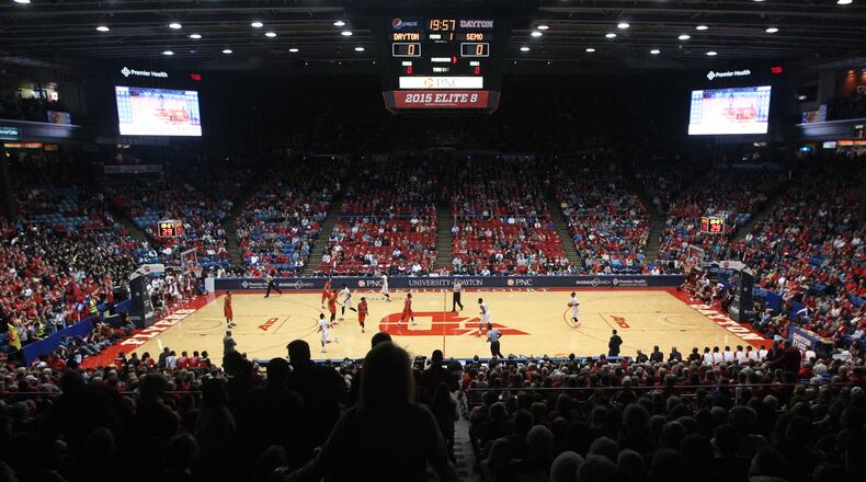 Dayton tips off the season against Southeast Missouri State on Friday, Nov. 13, 2015, at UD Arena in Dayton. David Jablonski/Staff