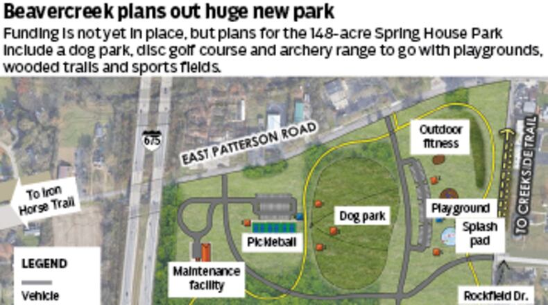 The full buildout for the Spring House Park plan. City council is weighing levy options that would fund all or part of planned park improvements.