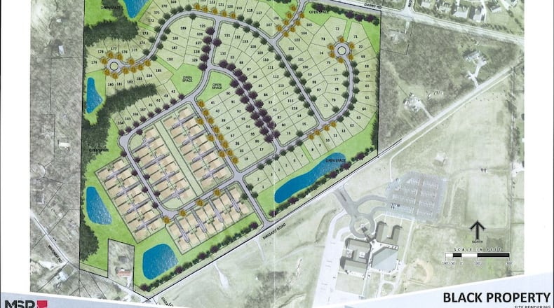 HPA Development Group of Cincinnati plans to build 189 homes on a little over 66 acres along Swigart and Darst roads in Sugarcreek Twp. Contributed
