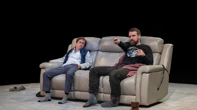 Laurie Metcalf (Sarah) and Micah Stock (Ethan) in the Steppenwolf Theatre Company's production of "Little Bear Ridge Road" in Chicago. PHOTO BY MICHAEL BROSILOW