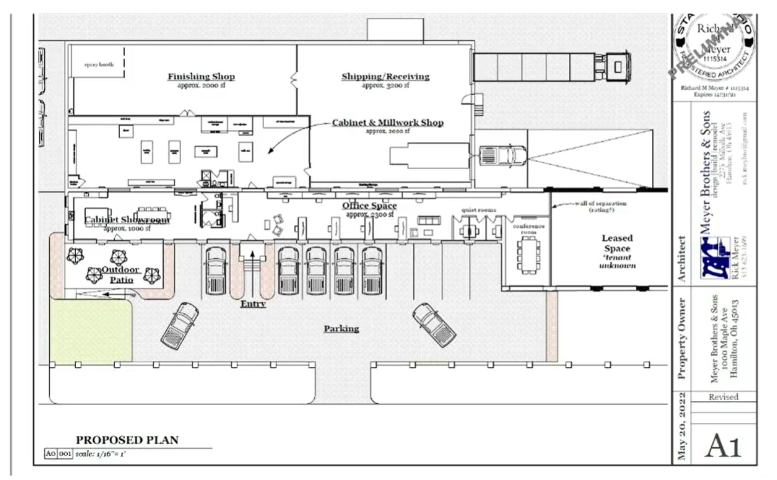 Hamilton-based Meyer Brothers and Sons will soon purchase 1000 Maple Ave. in order to develop it into a new warehouse and showcase store for their custom cabinetry and home improvment work. PROVIDED