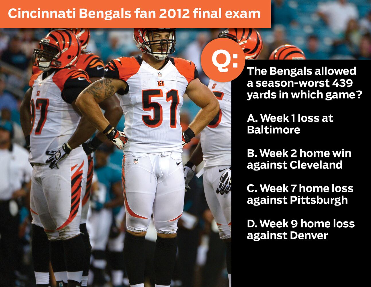 Cincinnati Bengals fan 2012 final exam: