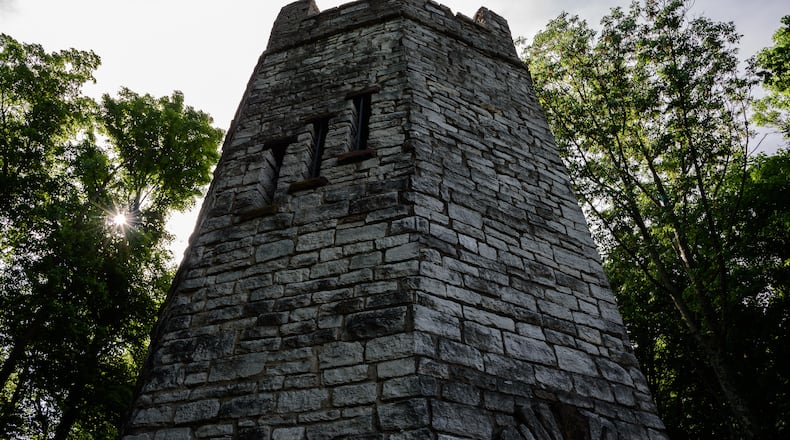 Hills and Dales Park, a lush urban forest, opened in 1907 on land owned by NCR founder John H. Patterson. The Olmsted Brothers, a prominent landscape architecture firm consisting of John Charles & Frederick Law Olmsted, Jr. designed Hills & Dales. Their father, world renown landscape architect Frederick Law Olmsted and his partner Calvert Vaux designed New York City’s Central Park in 1857 and 1858. Even though the park was outside of Dayton’s city limits (present day Kettering & Oakwood), the land was deeded to the City of Dayton by Patterson in 1918. Fiver Rivers MetroParks began operating and maintaining the park in 1999. Today, it’s easy to get lost in the many things to do at Hills & Dales MetroPark. Visitors are free to enjoy the Adirondack & Inspiration Point nature trails, Old Barn Camp, Dogwood Pond, Paw Paw Camp, Wetlands Boardwalk, the Stone Tower aka Frankenstein’s Castle/Witches Tower, Patterson Monument and more. Due to COVID-19, safe social distancing (6 feet apart) is recommended at all times. Visitors must also plan accordingly since restrooms onsite are still closed. For more information, visit metroparks.org. TOM GILLIAM / CONTRIBUTING PHOTOGRAPHER