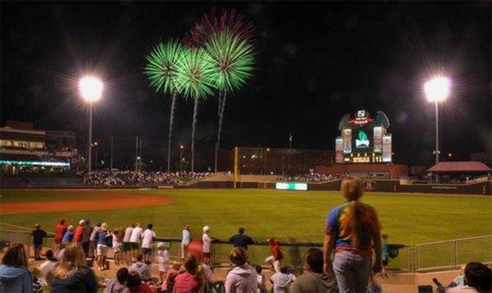The Dayton Dragons have added a fireworks show after their game on July 4, 2018. (Contributed photo by Nick Falzerano)