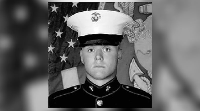 U.S. Marine and Oakwood High School graduate Joshua Leasure died earlier this month. CONTRIBUTED