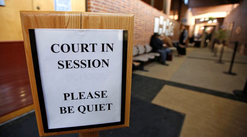 Miamisburg Municipal Court is delaying jury trials until Aug. 21 and suspending Montgomery County jail inmate transports due to COVID-19. FILE