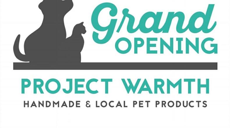 Project Warmth is setting up shop at 133 E. Third St., offering handmade pet products. This is artwork from the business’ Facebook page. CONTRIBUTED.