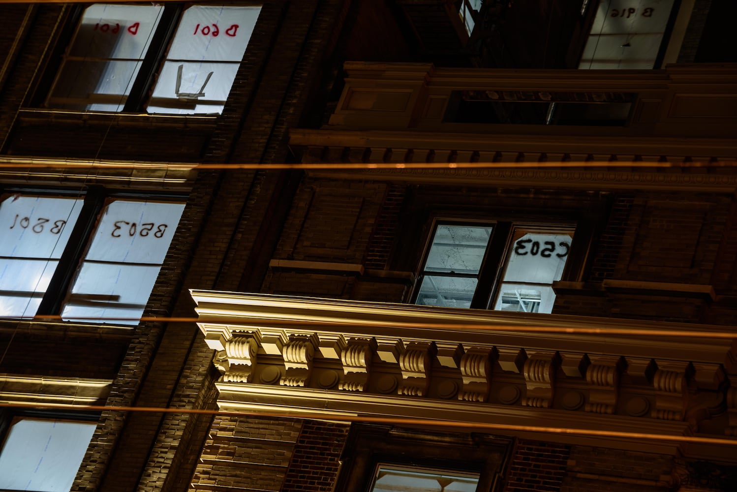 Dayton Arcade illuminated