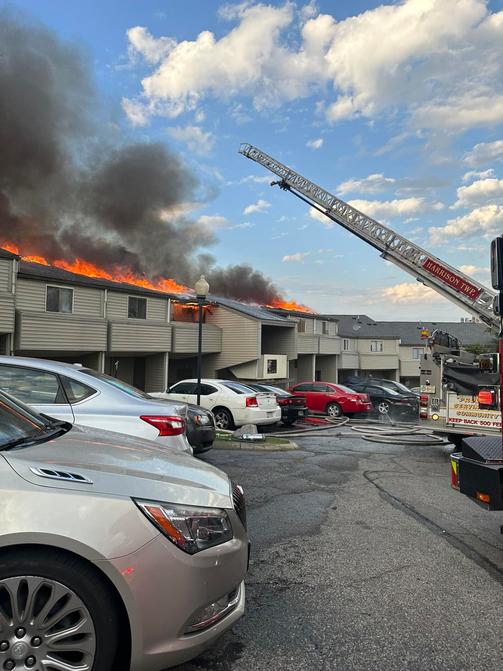 A fire broke out at an apartment complex along Idle Hour Circle on Aug. 5. 

Photo Credit: Harrison Township Professional Firefighters Local 3552