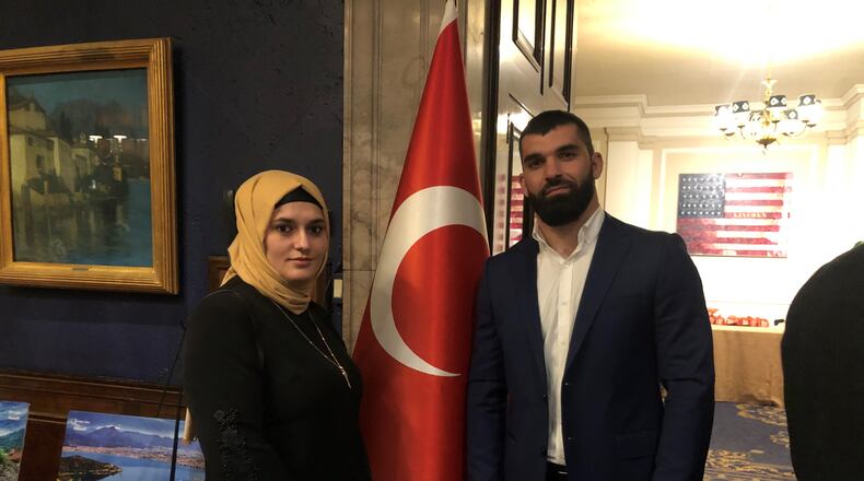 Eldar Muradov with his wife, Sofiya