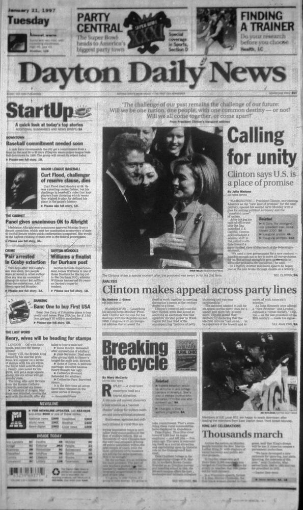 Presidential inauguration newspaper