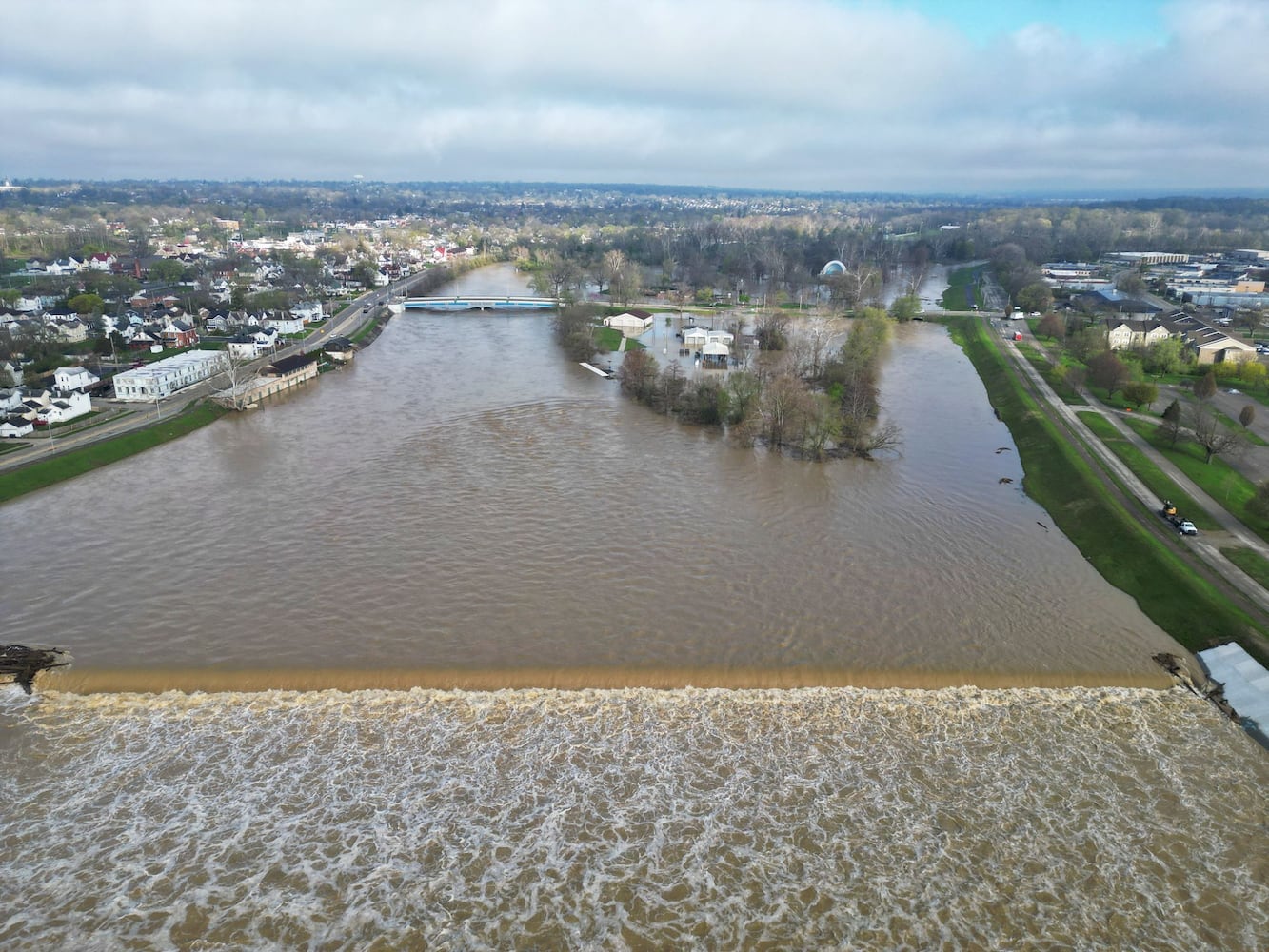 Great Miami River flooding Dayton