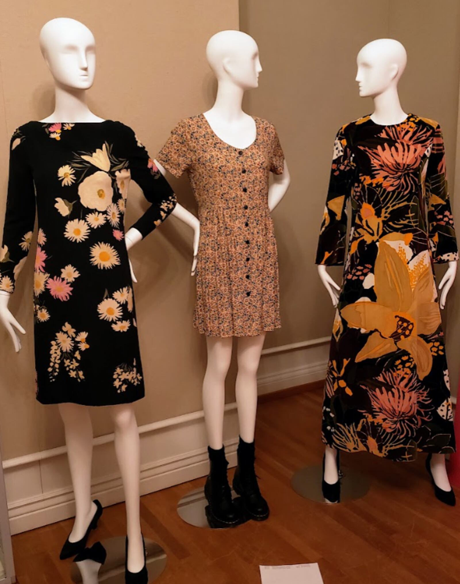 “Flower Power, Flora in Fashion," is an exhibit currently at the Troy-Hayner Cultural Center in Troy. CONTRIBUTED