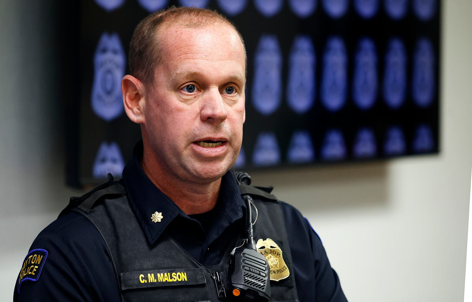 Dayton police Maj. Christopher Malson on Nov. 26, 2024. MARSHALL GORBY\STAFF