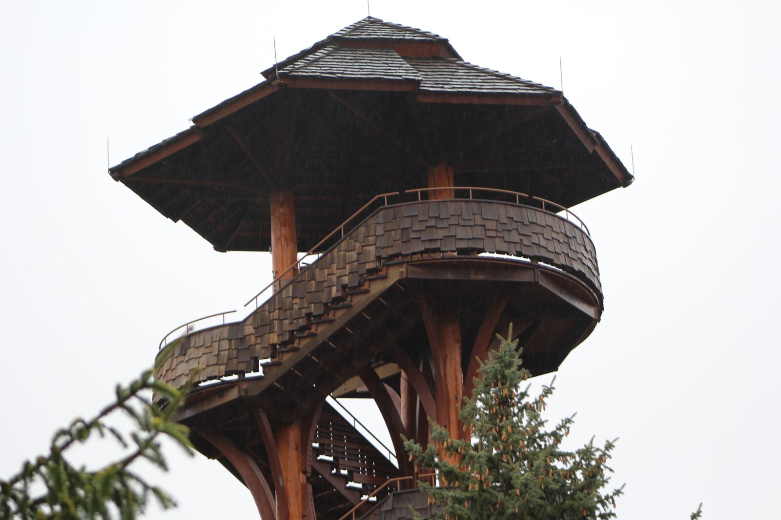 The Tree Tower at Cox Arboretum MetroPark has been closed and awaiting repairs that will start next week. STAFF/BEN McLAUGHLIN