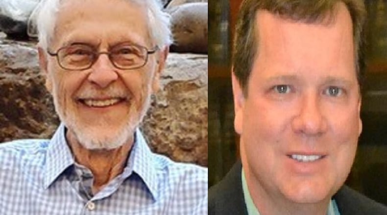 Bob Stein, at left, is challenging Commissioner Dave Young's reelection.