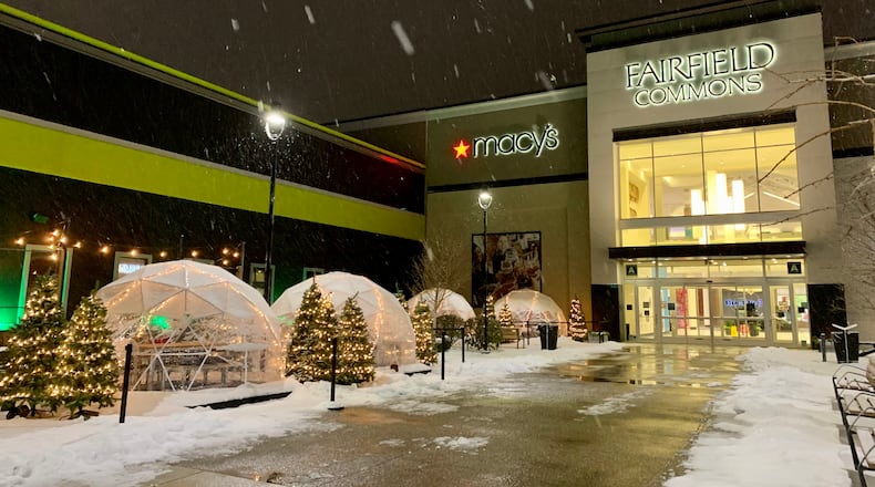 Basil's on Market and The Mall at Fairfield Commons is now offering guests a chance to dine in an outdoor igloo.