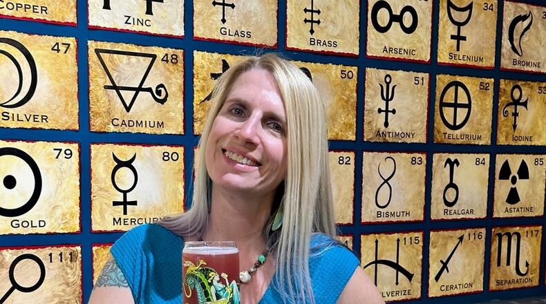 The Ohio Craft Brewers Association is celebrating its fourth annual Ohio Pint Day on Tuesday, Sept. 26 with a collectible glass designed by Amy Kollar Anderson, co-owner of Nowhere in Particular Cabinet of Curiosities in Kettering. CONTRIBUTED PHOTO
