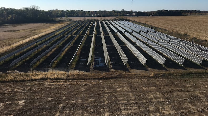 The solar array in Yellow Springs consists of 3,024 solar panels tied into the grid on about 6 and a half acres of village owned land. The solar array generates 1 megawatt of electricity. By comparison, large solar arrays proposed in Preble County would generate more than 50 megawatts of energy. CONTRIBUTED