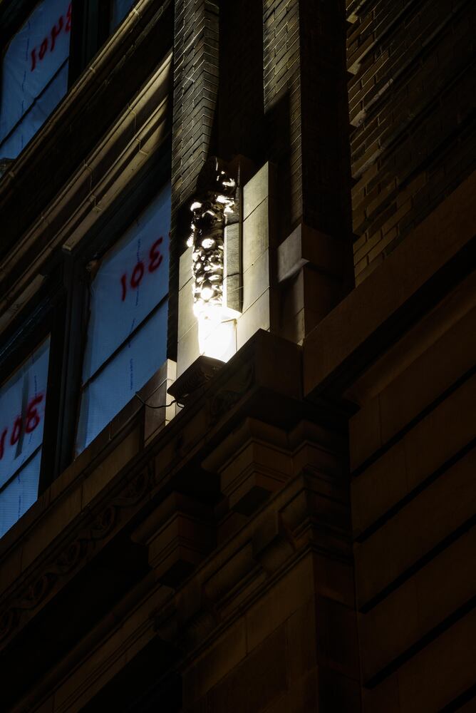 Dayton Arcade illuminated