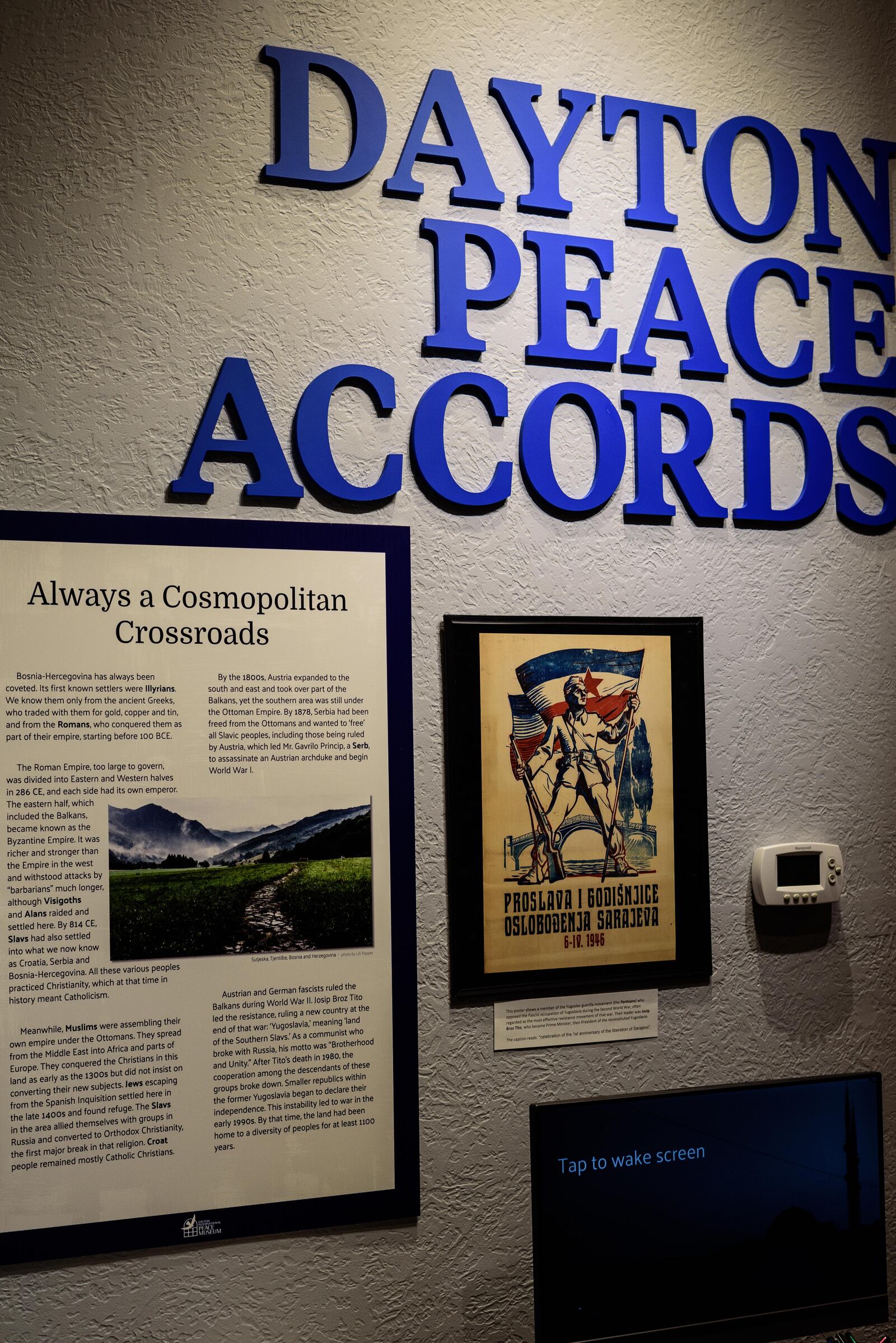 The American Association for State and Local History announced this week that the Dayton museum is the recipient of an Award of Excellence for their exhibit “The Dayton Peace Accords.” TOM GILLIAM/CONTRIBUTING PHOTOGRAPHER