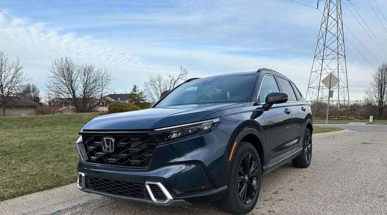 The 2023 Honda CR-V Hybrid is a beast in a snowstorm: Confident, secure and under control.