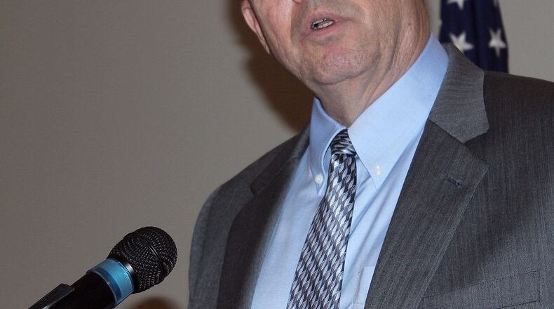 Retired Lt. Gen. David Deptula, a former high ranking national intelligence leader, spoke to the Dayton chapter of the National Intelligence Military Association at the Hope Hotel at Wright-Patterson Air Force Base. LOT TAN / STAFF