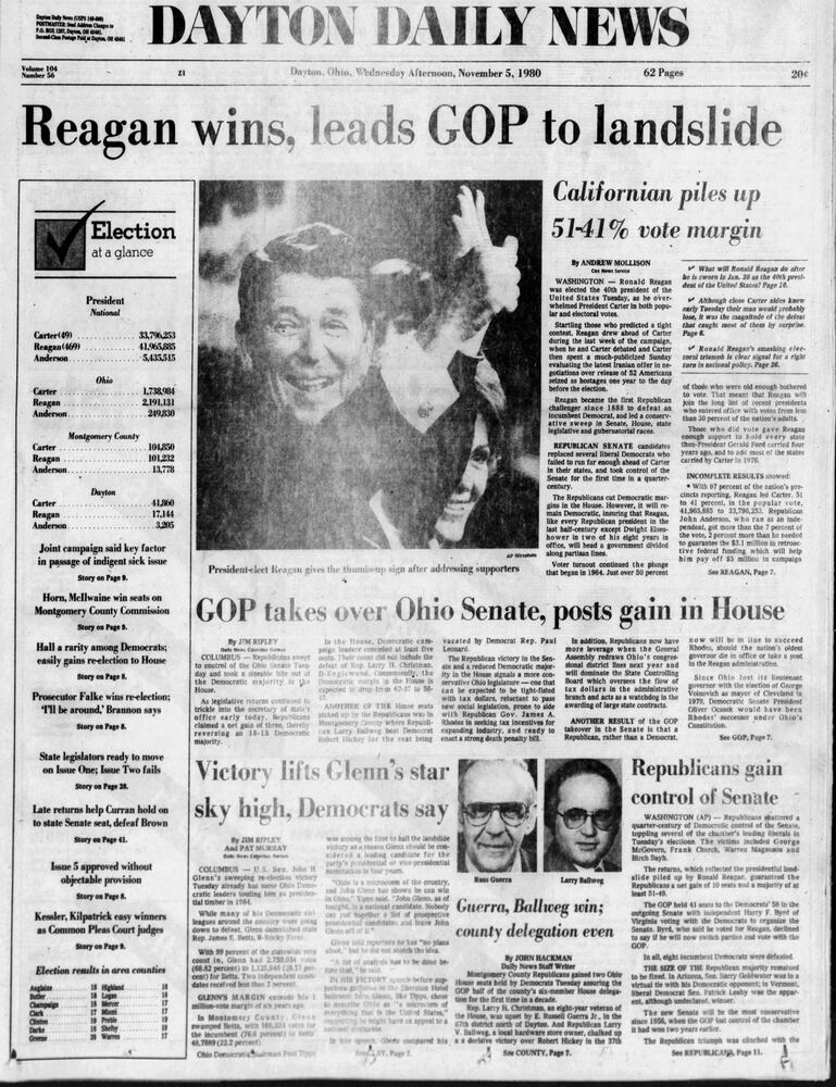 Election results front pages