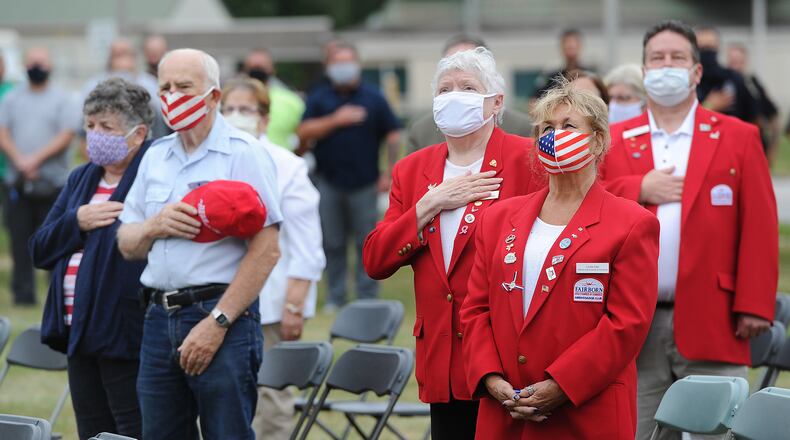 The city of Fairborn honored those who lost their lives on September 11, 2001, at a memorial ceremony Friday held at the National Center for Medical Readiness at Calamityville, in Fairborn. MARSHALL GORBY\STAFF