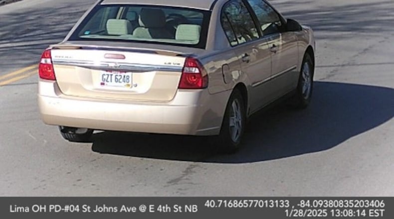 Montgomery County sheriff's deputies are asking for the public's help locating a car involved in a hit-and-run crash in Harrison Twp. on Sunday, Feb. 2, 2025. Photo courtesy the Montgomery County Sheriff's Office.