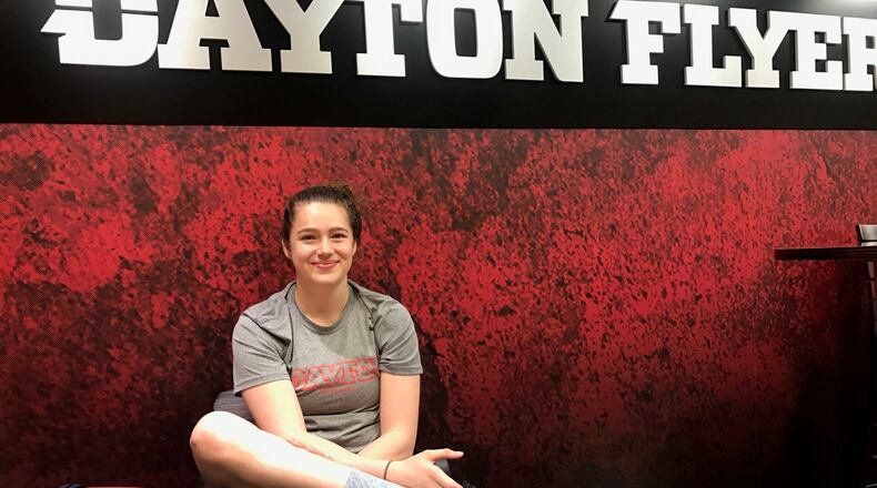 University of Dayton women’s basketball player Julia Chandler. Tom Archdeacon/STAFF