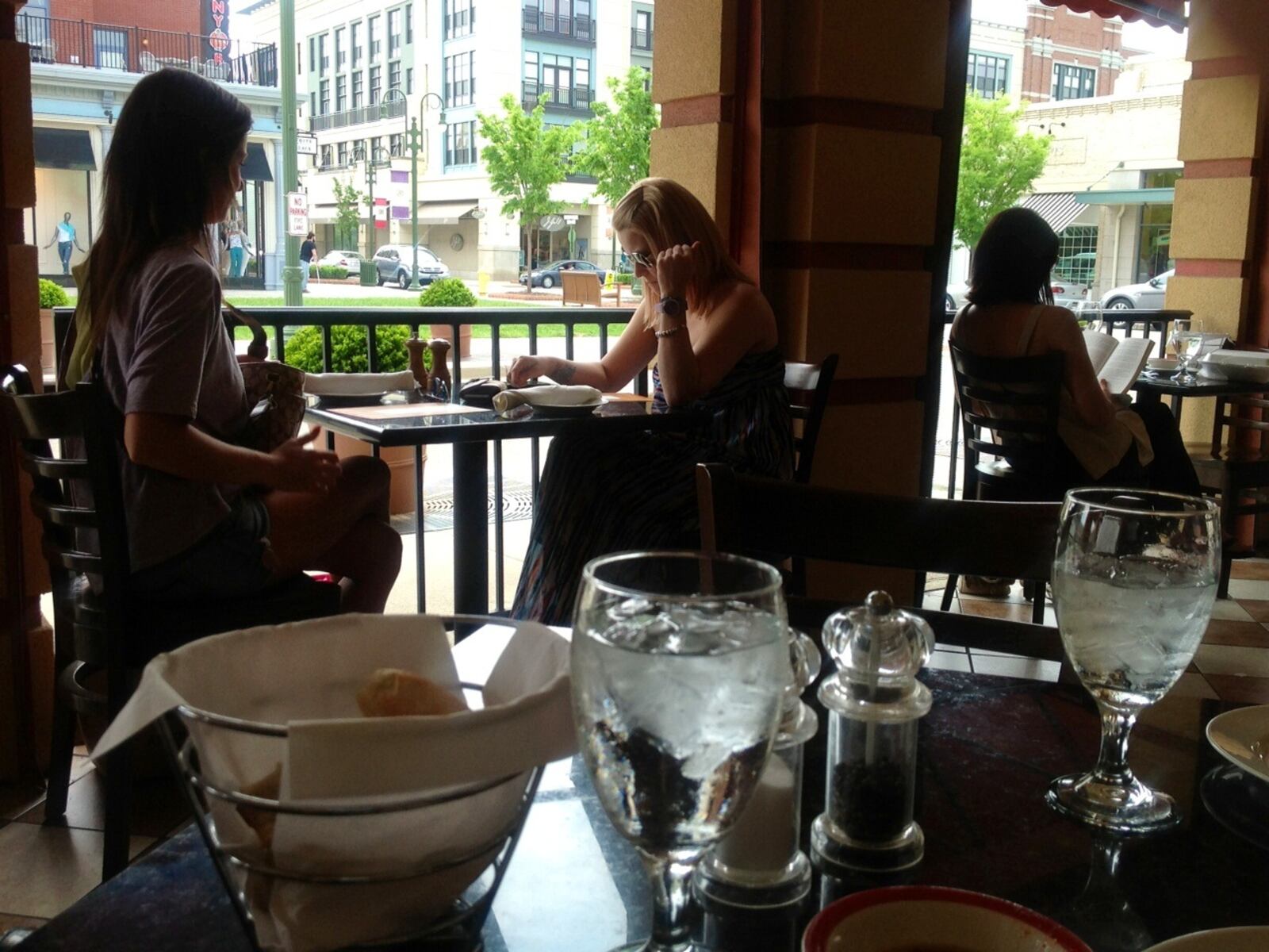 Patio of Pasha Grill at the Greene in Beavercreek. (Staff photo by Amelia Robinson)