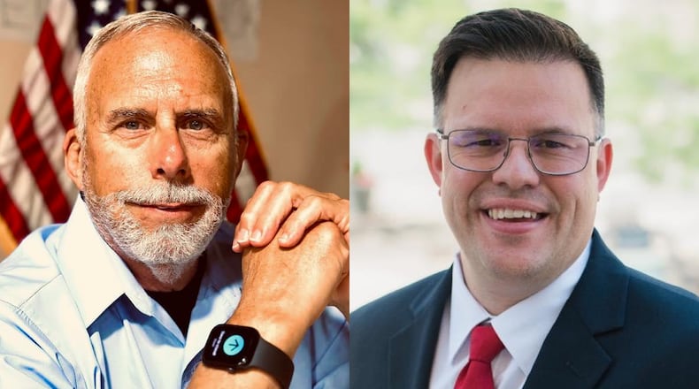 David Norman (left) and Samuel Pierce (right) are the candidates for Miami County Recorder in the November 2024 election.