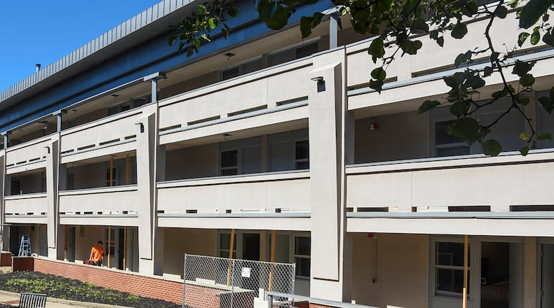 Dormitories undergo renovations June 23 at Wright-Patterson Air Force Base. These updates and changes directly support the “strengthen and care for our team” and “optimize and modernize the installation” lines of effort within the 88th Air Base Wing’s new strategic mission plan. U.S. AIR FORCE PHOTO/ALEXANDRIA FULTON