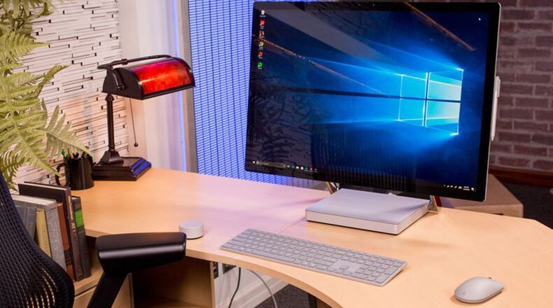 Microsoft’s ambitious love letter to creative professionals is the touchscreen iMac of your dreams — albeit crazy expensive and running Windows. (Sarah Tew/CNET/TNS)