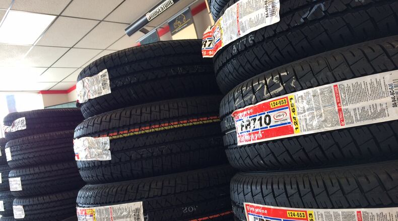 Various tires at Grismer Tire in Dayton, Wednesday, Jan. 13, 2016. Staff photo by Rachel Murray