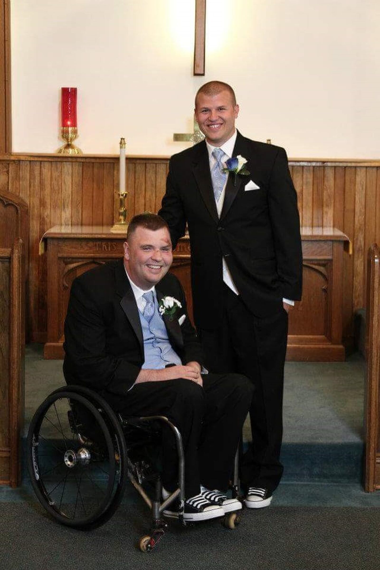 Damien (left) and brother Adam. CONTRIBUTED