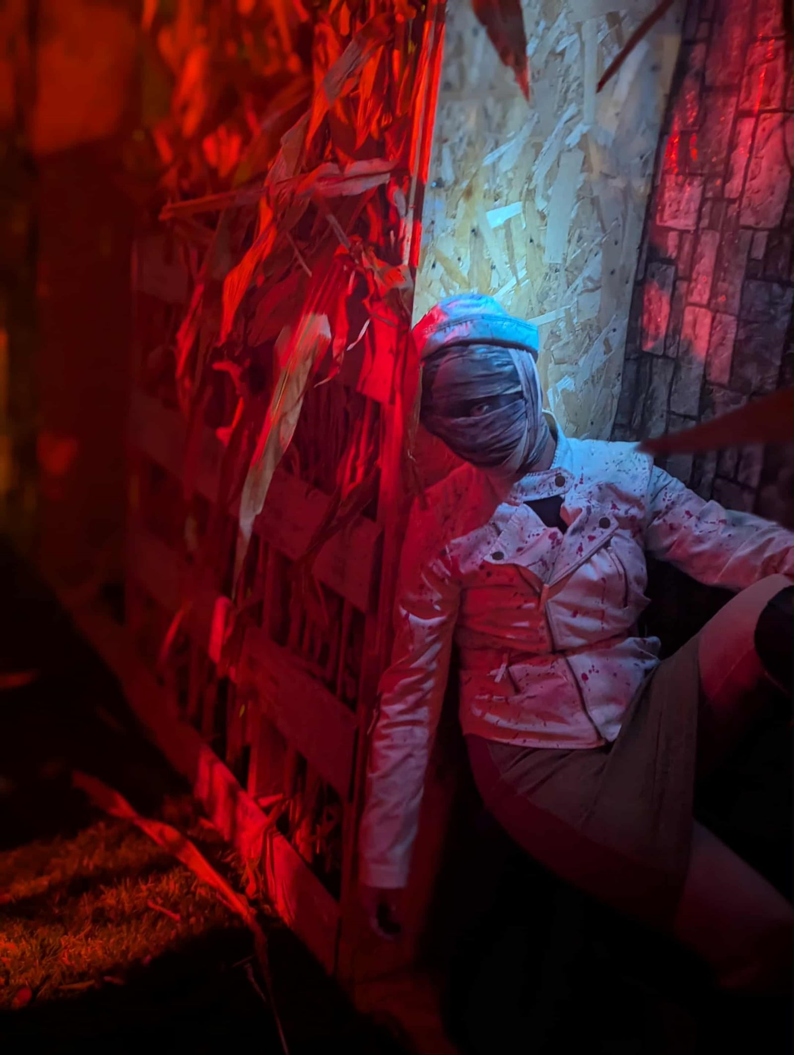 The Cromlish family on South Sweetbriar Lane in Springfield hosts a haunted house in their front yard for for trick-or-treaters. Contributed