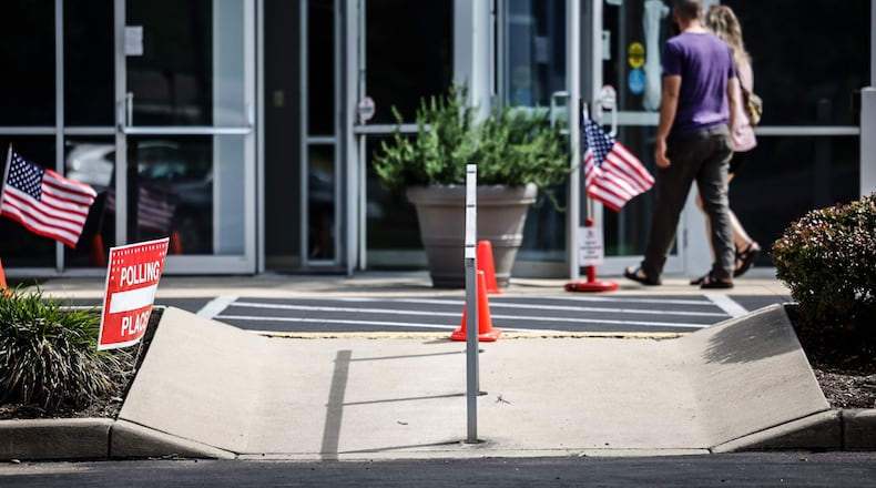 Voting was brisk at Zion Luthran Church on Munger Road during the Aug. 8 special election. JIM NOELKER/STAFF