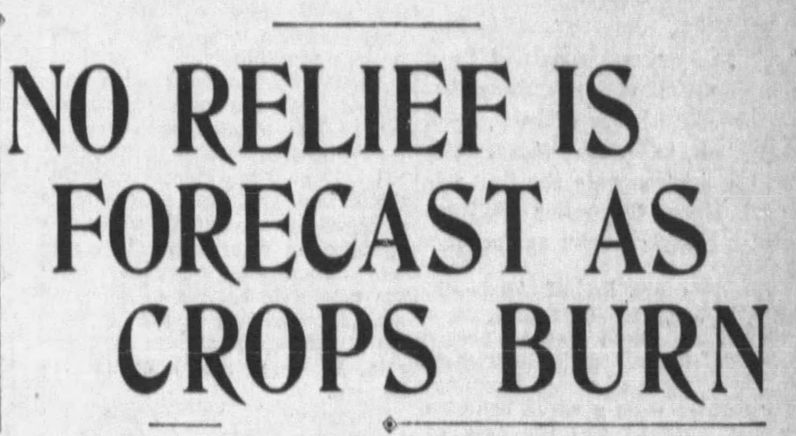 Farmers struggled during the heatwave of 1934. DAYTON DAILY NEWS ARCHIVES