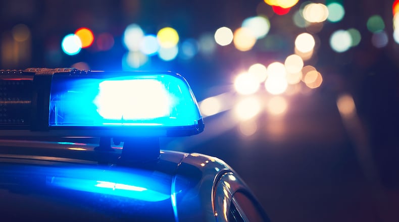 Police headlights. FILE