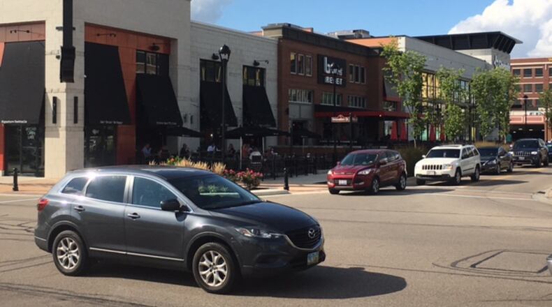 The developer of Austin Landing wants to have a 25 mile per hour speed limit in the retail, shopping and entertainment complex in Miami Twp. NICK BLIZZARD/STAFF