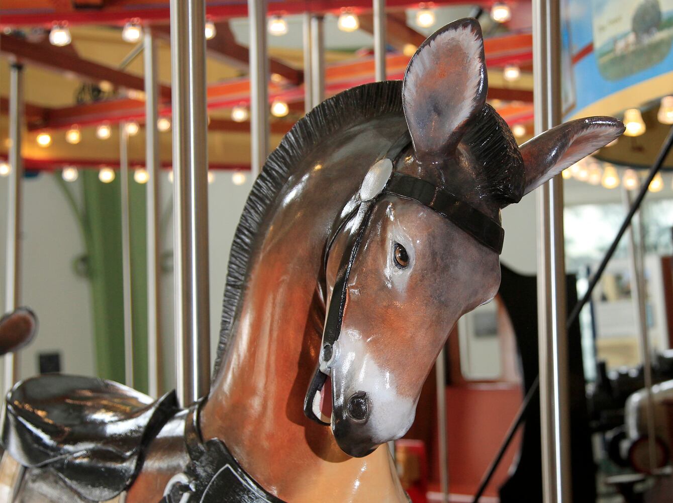 The Carousel of Dayton Innovation, at Carillon Historical Park, is a whimsical ride made of 32 hand-carved figures from the Gem City’s history.