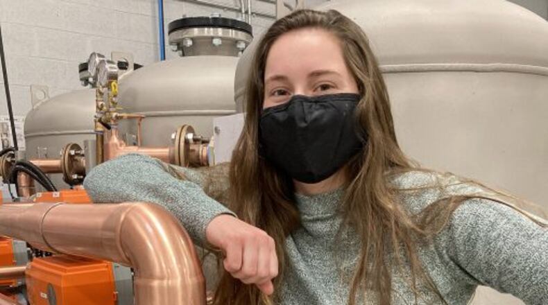 Eva Stanglein, a senior majoring in industrial and systems engineering at Wright State, is an intern at Dayton-based AmeriWater. Contributed