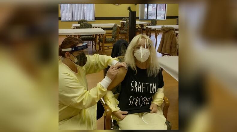 Administrator Lisa Hamilton receives her vaccine. CONTRIBUTED